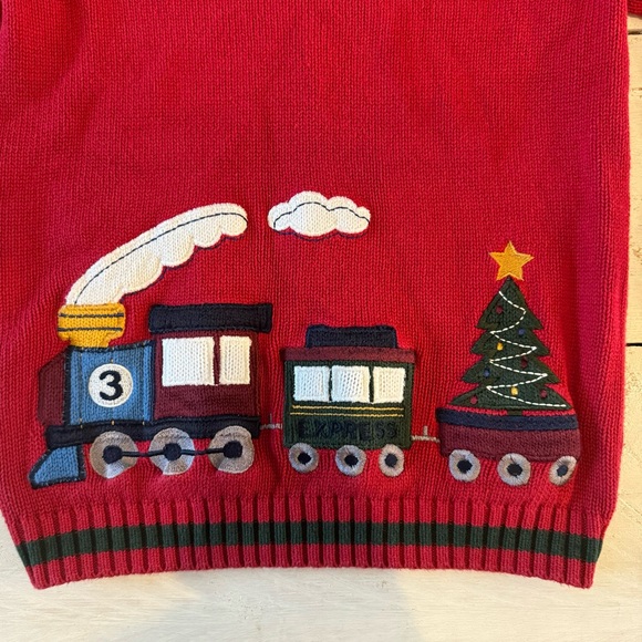 Green Dog Boys Holiday Train Sweater - Picture 5 of 6